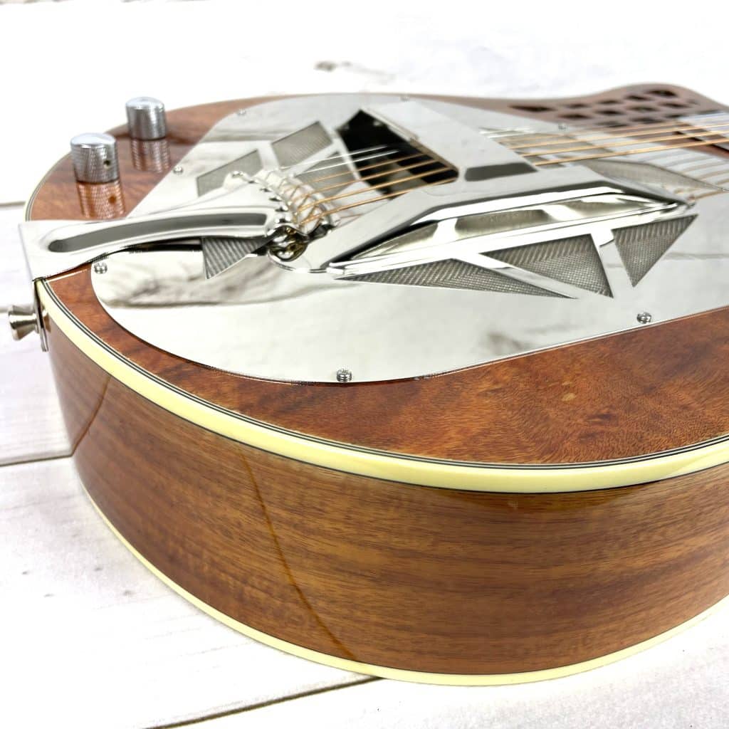 Royall Resonators Koa Tricone Lefthanded Cutaway Resonator With Wide Range Ultra Slim Resonator