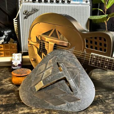 Royall Resonators Custom Covers Relic Distressed Brass Tricone Resonator Cover