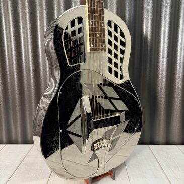 Royall #220658 FS Trifecta Classic Engraved Bright Nickel Tricone Resonator Guitar